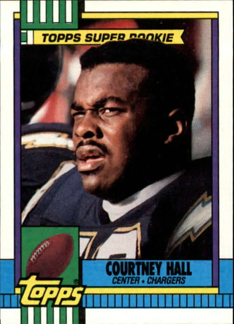 1990 Topps #388 Courtney Hall EX Excellent RC Rookie San Diego Chargers Football Card