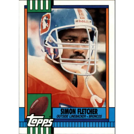 1990 Topps #39 Simon Fletcher EX Excellent Denver Broncos Football Card
