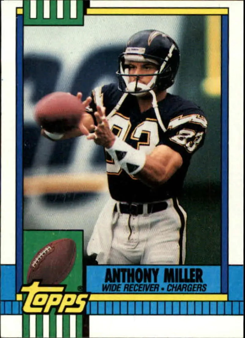 1990 Topps #390 Anthony Miller EX Excellent San Diego Chargers Football Card - Football Card Single