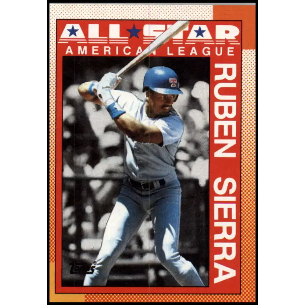 1990 Topps #390 Ruben Sierra AS NM-MT Texas Rangers Baseball Card - Baseball Card Single