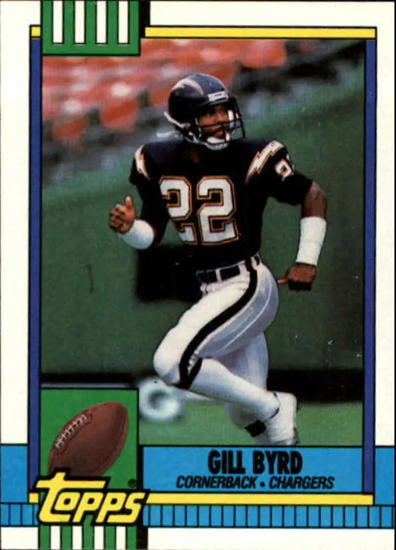 1990 Topps #391 Gill Byrd EX Excellent San Diego Chargers Football Card - Football Card Single