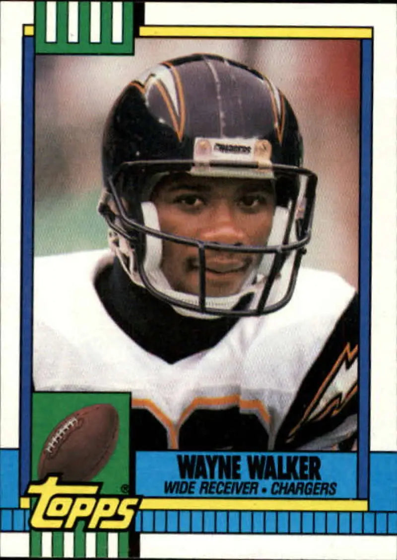 1990 Topps #392 Wayne Walker EX Excellent RC Rookie San Diego Chargers Football Card - Football Card Single