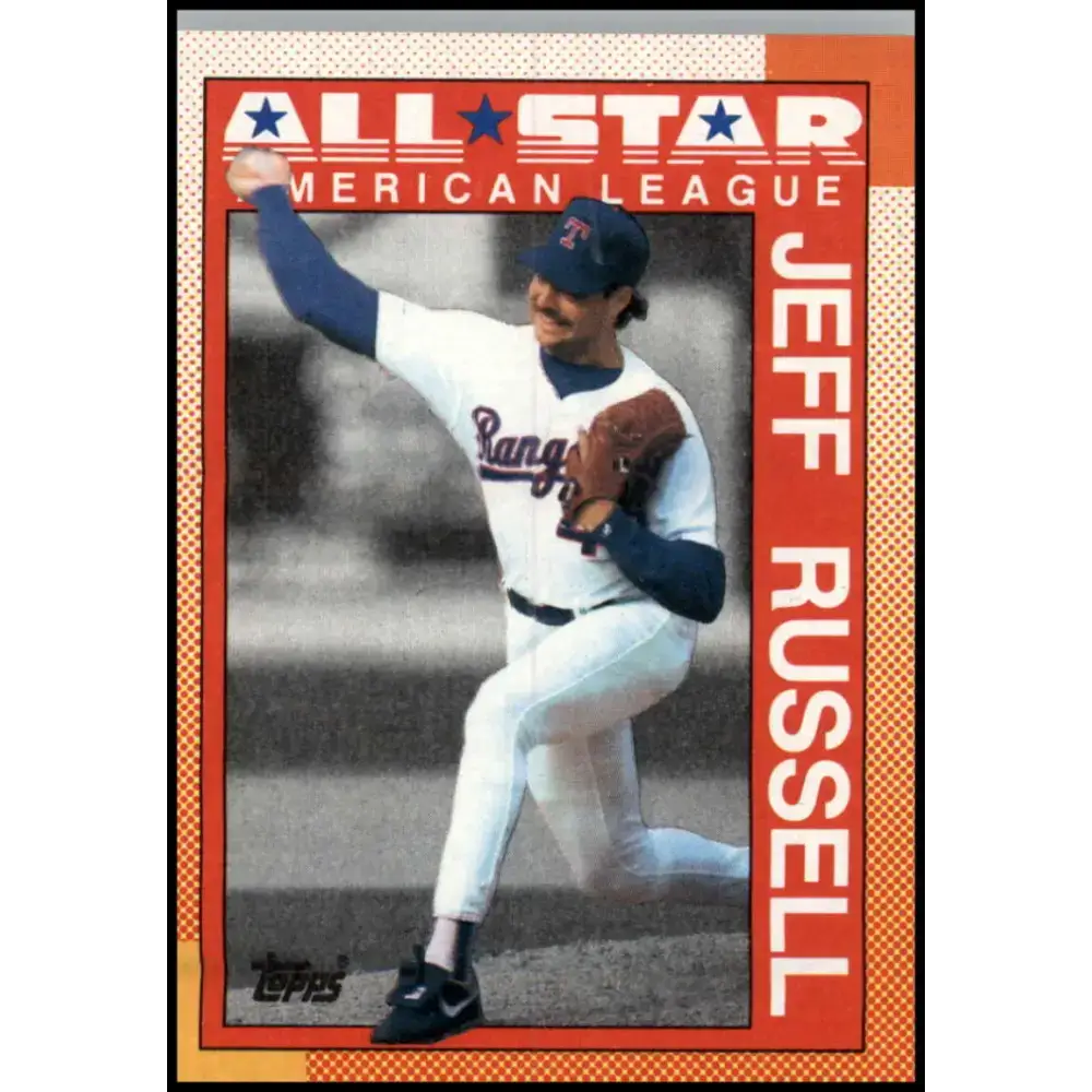 1990 Topps #395 Jeff Russell AS NM-MT Texas Rangers Baseball Card - Baseball Card Single