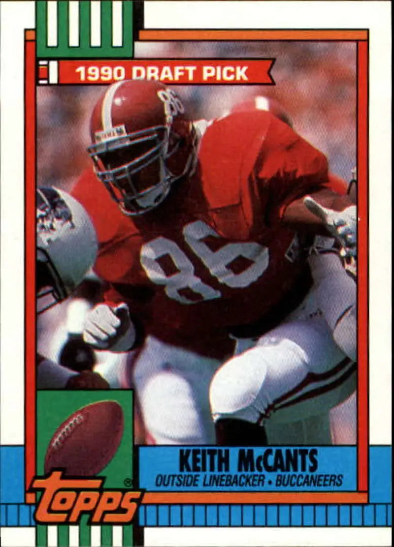 1990 Topps #399 Keith McCants EX Excellent RC Rookie Tampa Bay Buccaneers Football Card - Football Card Single