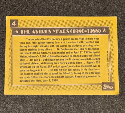 1990 Topps #4 Nolan Ryan Collector’s Edition (Tiffany) - Collectible Card
