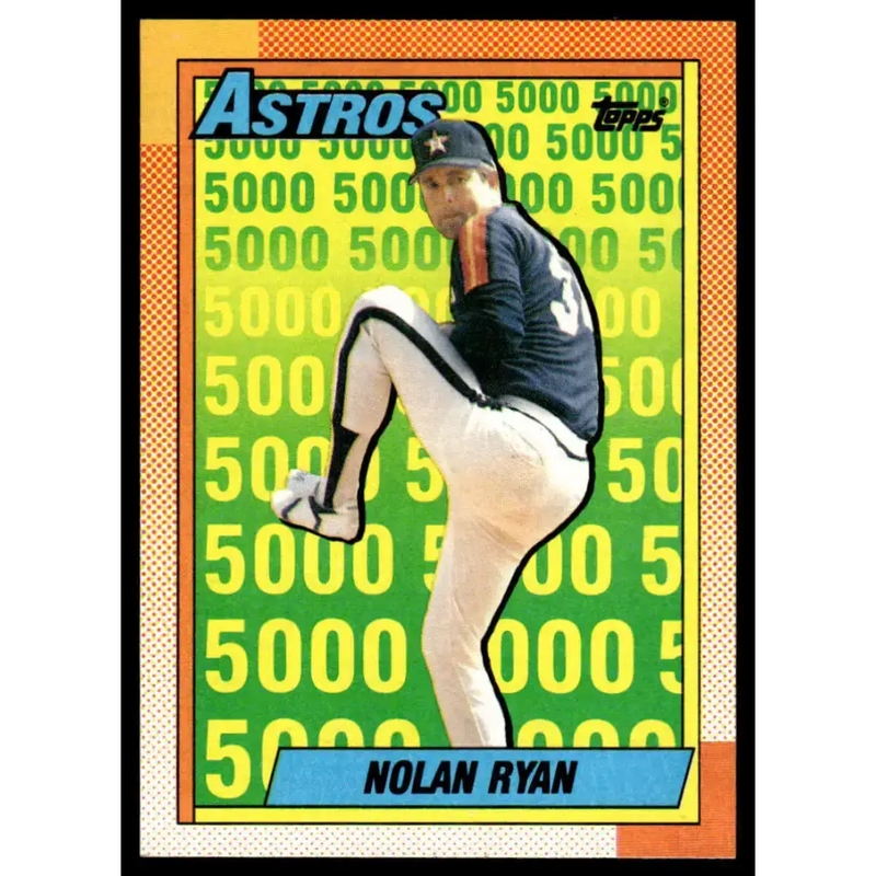 1990 Topps #4 Nolan Ryan EX/NM Houston Astros Baseball Card - Baseball Card Single