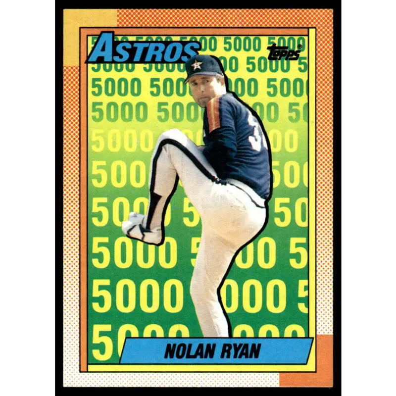 1990 Topps #4 Nolan Ryan EX/NM Houston Astros Baseball Card - Baseball Card Single