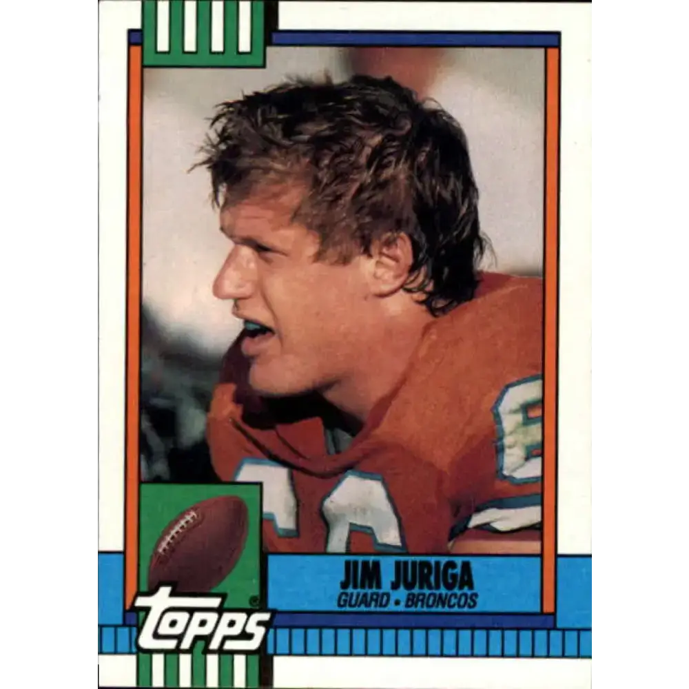 1990 Topps #40 Jim Juriga EX Excellent Denver Broncos Football Card - Football Card Single