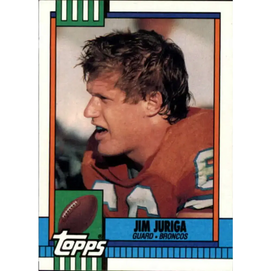 1990 Topps #40 Jim Juriga EX Excellent Denver Broncos Football Card