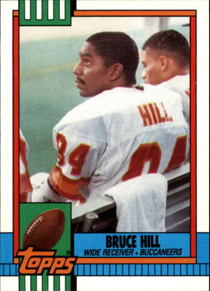 1990 Topps #408 Bruce Hill EX Excellent Tampa Bay Buccaneers Football Card - Football Card Single