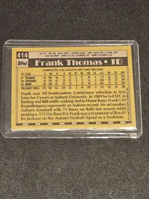 1990 Topps #414b Frank Thomas - Baseball Card Single