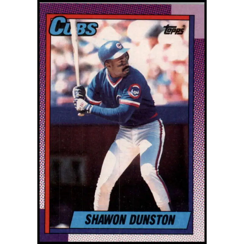 1990 Topps #415 Shawon Dunston NM-MT Chicago Cubs Baseball Card - Baseball Card Single
