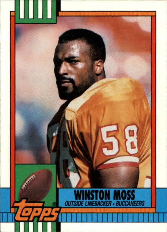 1990 Topps #415 Winston Moss EX Excellent RC Rookie Tampa Bay Buccaneers Football Card