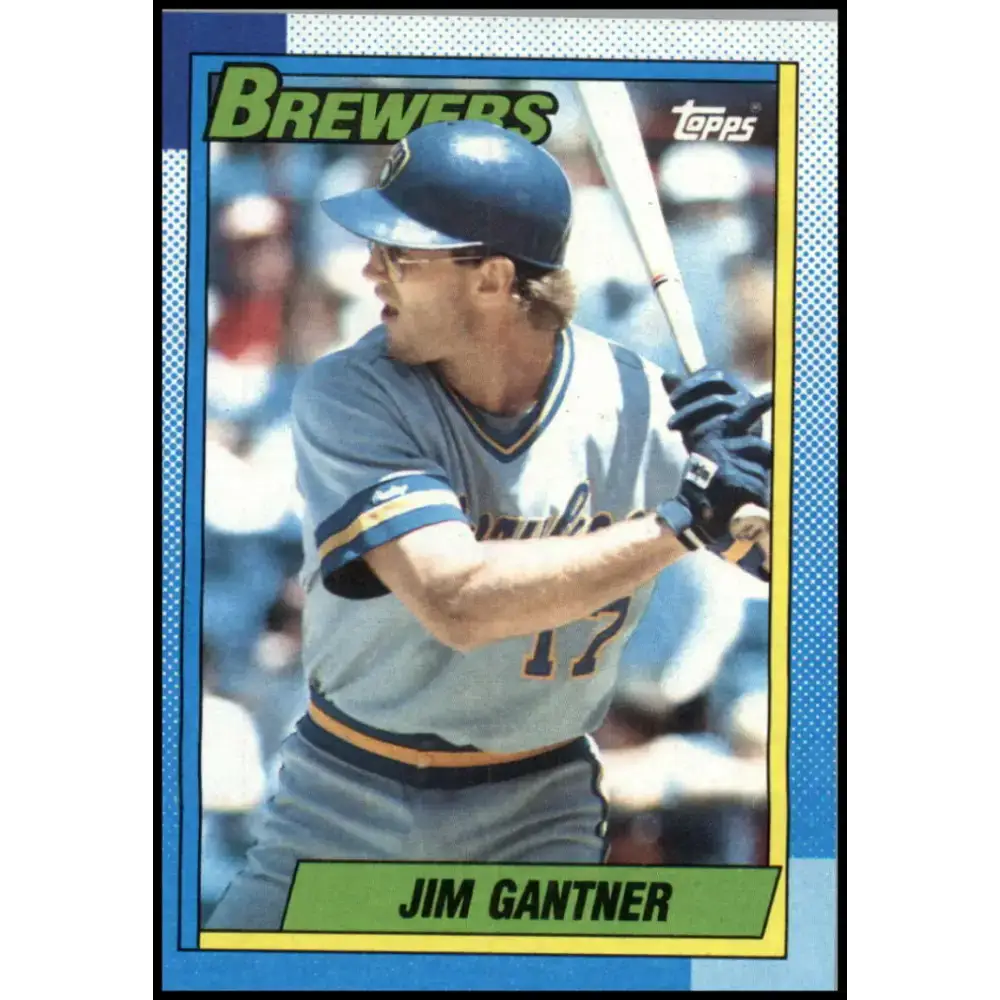 1990 Topps #417 Jim Gantner NM-MT Milwaukee Brewers Baseball Card - Baseball Card Single