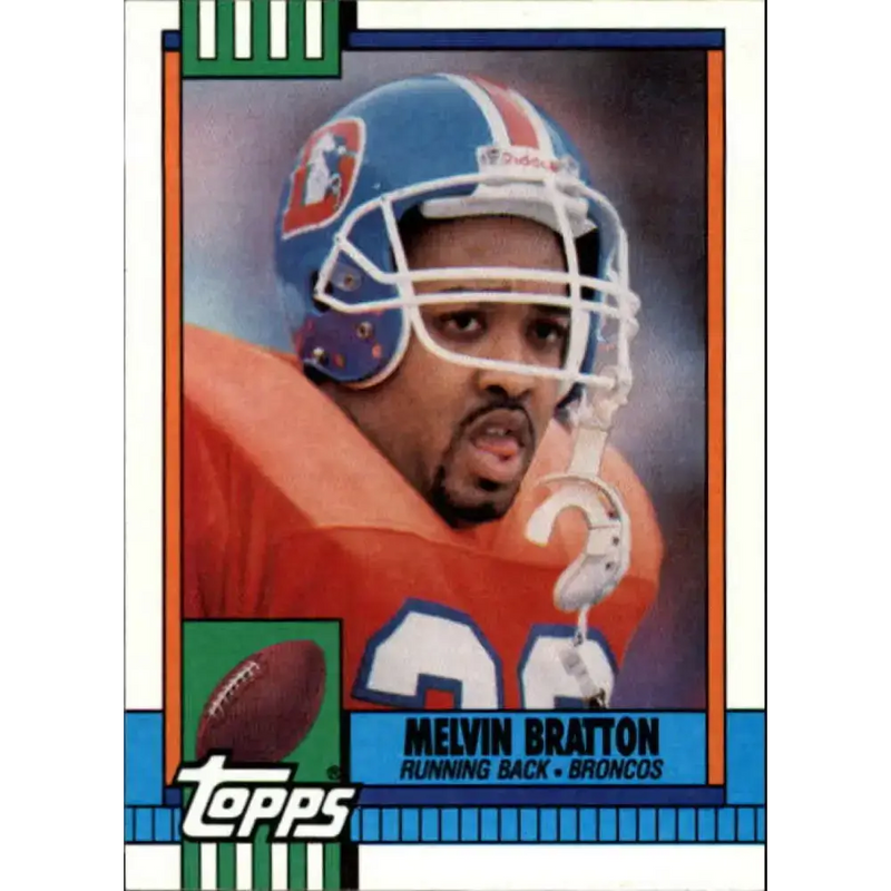 1990 Topps #42 Melvin Bratton EX Excellent RC Rookie Denver Broncos Football Card - Football Card Single