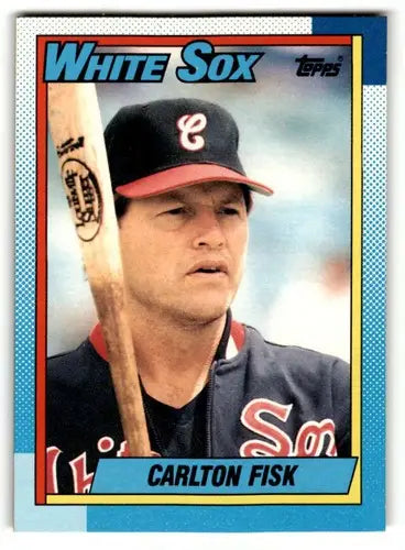 1990 Topps #420 Carlton Fisk Chicago White Sox Baseball Cards EX/NM ID:55661 - Baseball Card Single