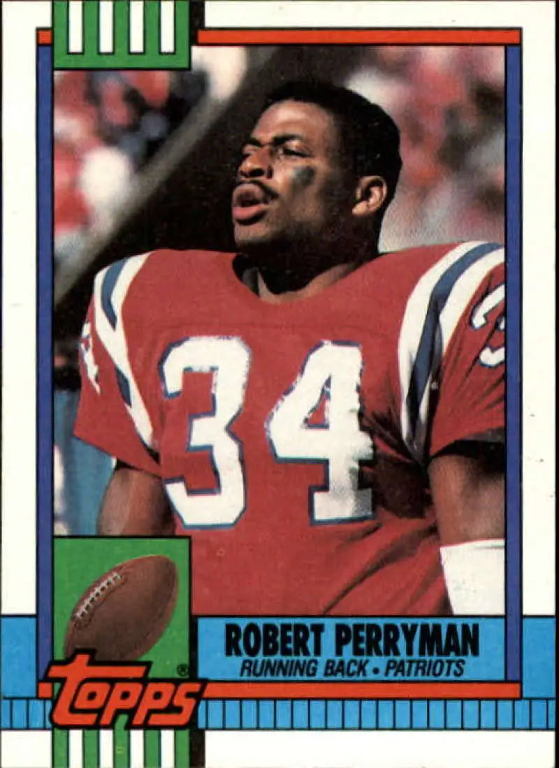 1990 Topps #420 Robert Perryman EX Excellent New England Patriots Football Card - Football Card Single