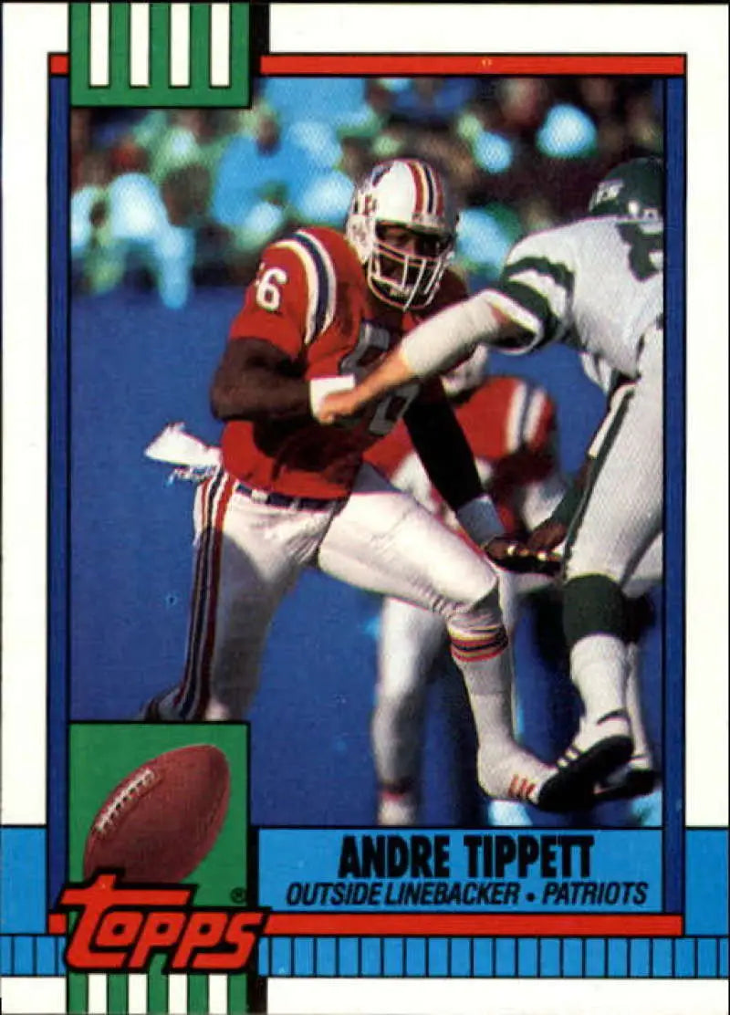 1990 Topps #421 Andre Tippett EX Excellent New England Patriots Football Card - Football Card Single