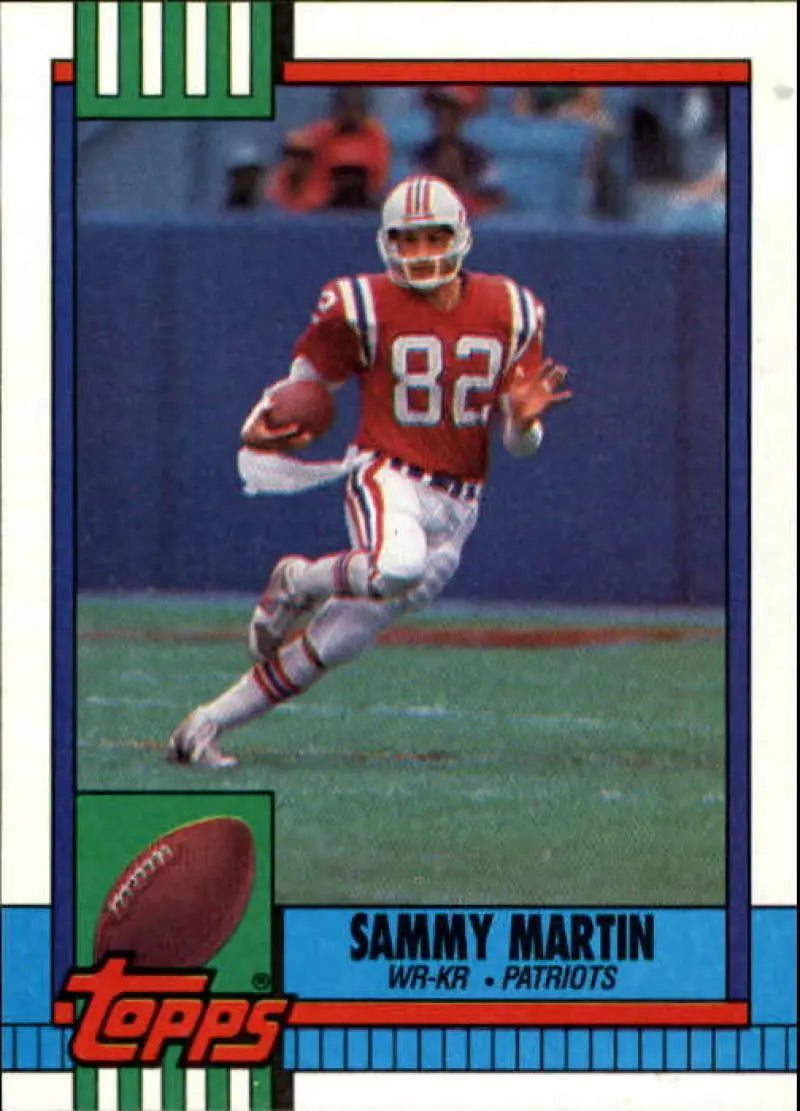 1990 Topps #422 Sammy Martin EX Excellent New England Patriots Football Card - Football Card Single