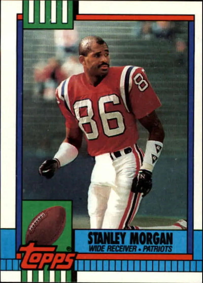 1990 Topps #423 Stanley Morgan EX Excellent New England Patriots Football Card - Football Card Single