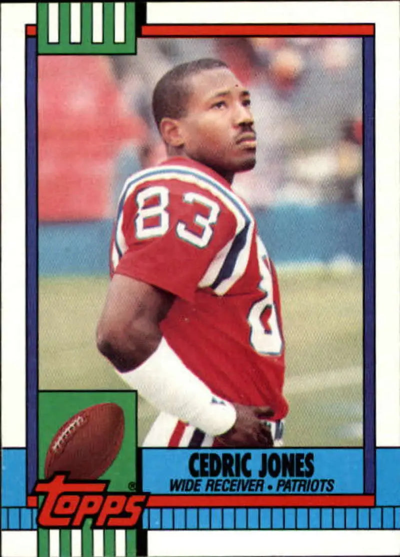 1990 Topps #424 Cedric Jones EX Excellent New England Patriots Football Card - Football Card Single