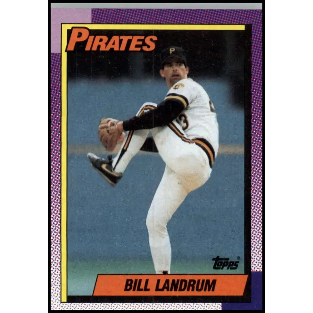 1990 Topps #425 Bill Landrum NM-MT Pittsburgh Pirates Baseball Card - Baseball Card Single