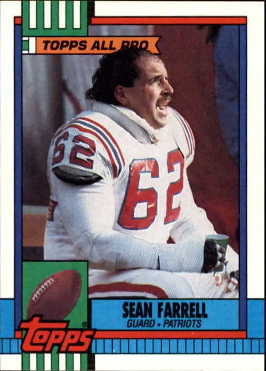 1990 Topps #425 Sean Farrell EX Excellent New England Patriots Football Card