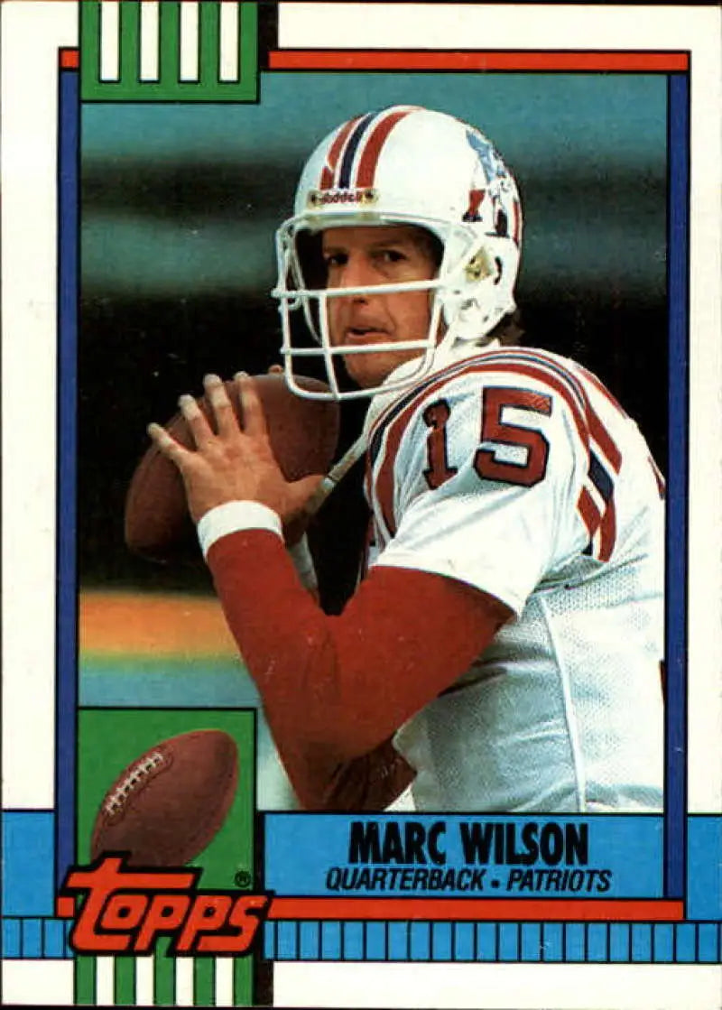 1990 Topps #426 Marc Wilson EX Excellent New England Patriots Football Card - Football Card Single