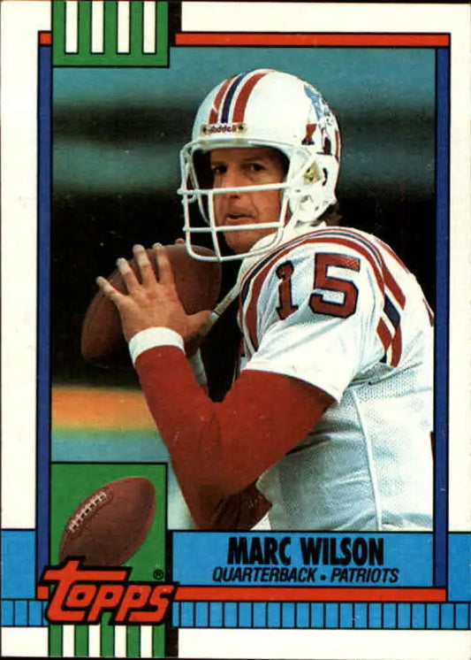 1990 Topps #426 Marc Wilson EX Excellent New England Patriots Football Card