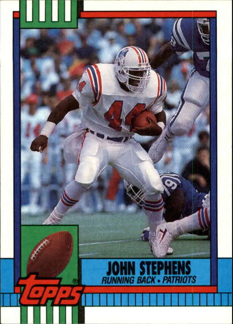 1990 Topps #427 John Stephens EX Excellent New England Patriots Football Card - Football Card Single