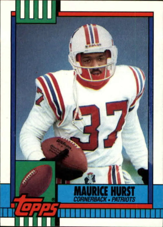 1990 Topps #429 Maurice Hurst EX Excellent RC Rookie New England Patriots Football Card