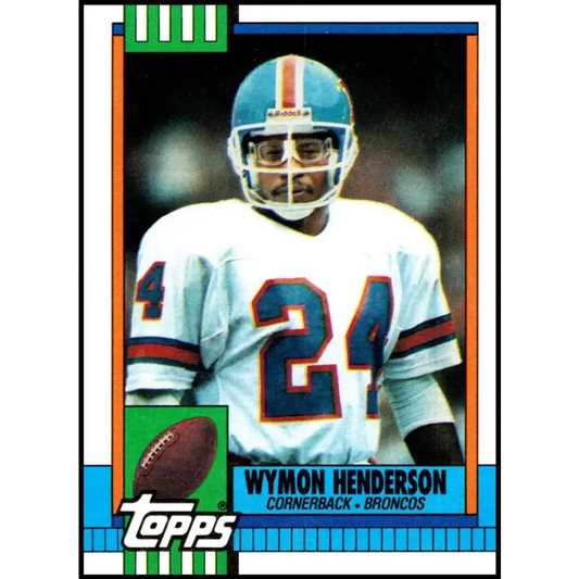 1990 Topps #43 Wymon Henderson EX Excellent RC Rookie Denver Broncos Football Card