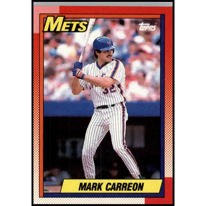 1990 Topps #434 Mark Carreon NM-MT New York Mets Baseball Card - Baseball Card Single