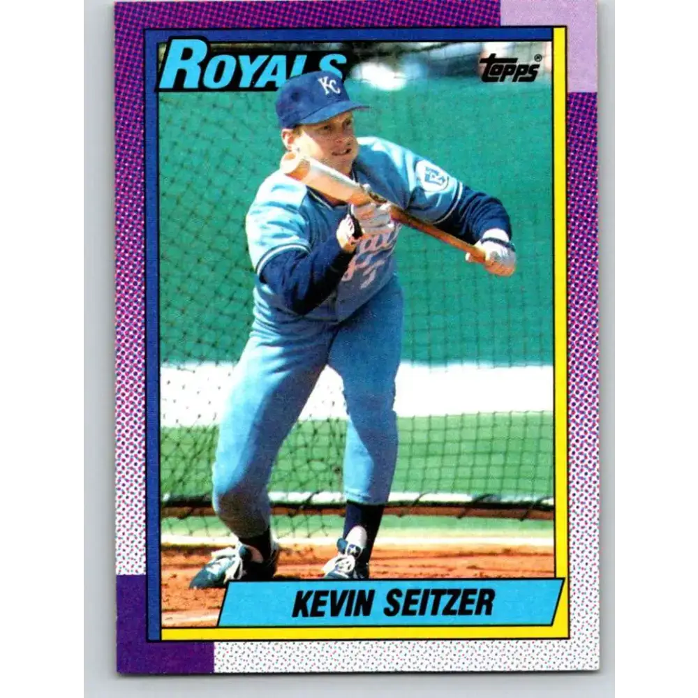 1990 Topps #435 Kevin Seitzer NM-MT Kansas City Royals Baseball Card - Baseball Card Single