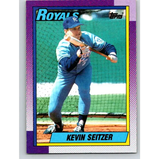 1990 Topps #435 Kevin Seitzer NM-MT Kansas City Royals Baseball Card - Baseball Card Single