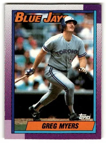 1990 Topps #438 Greg Myers Toronto Blue Jays Baseball Cards EX/NM ID:55634 - Baseball Card Single