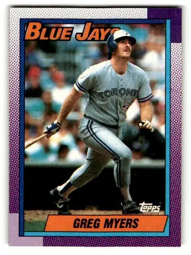 1990 Topps #438 Greg Myers Toronto Blue Jays Baseball Cards EX/NM ID:53637 - Baseball Card Single