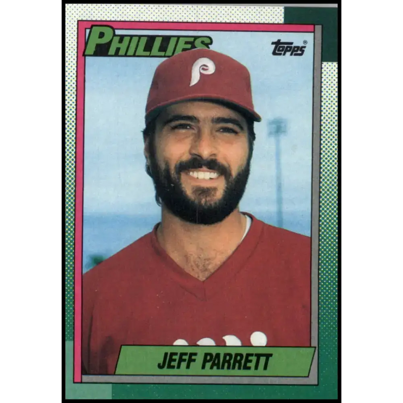 1990 Topps #439 Jeff Parrett NM-MT Philadelphia Phillies Baseball Card - Baseball Card Single
