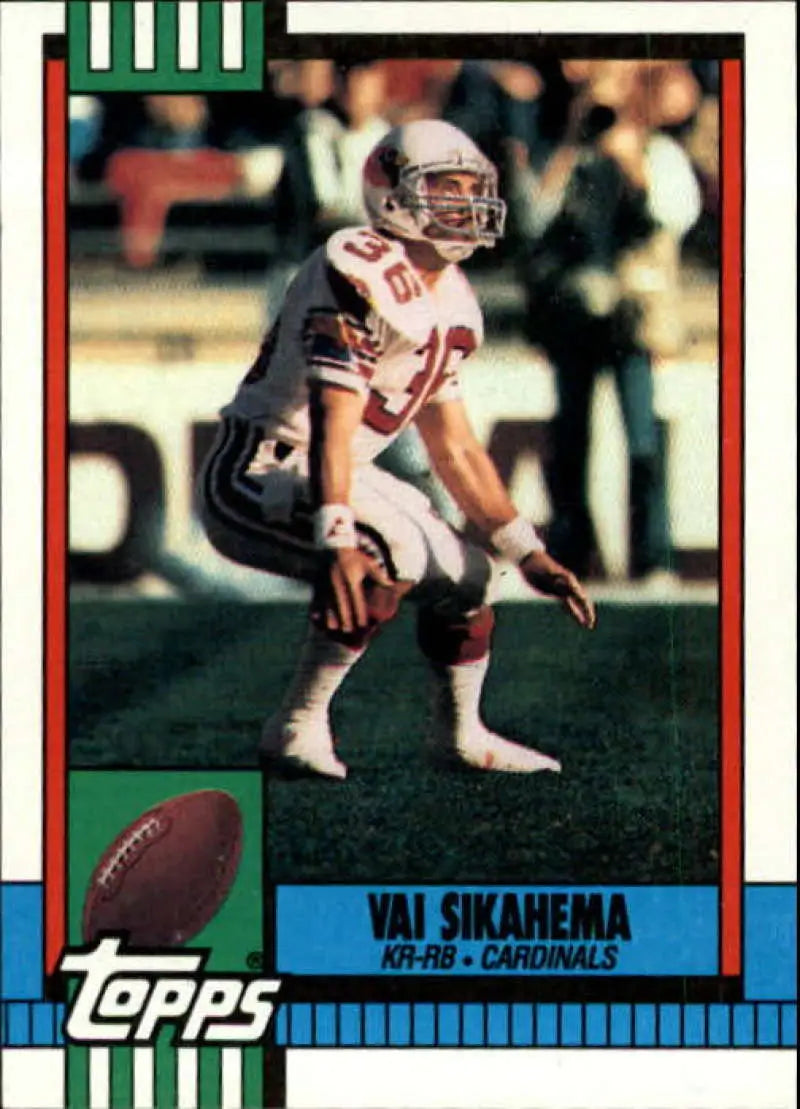 1990 Topps #442 Vai Sikahema EX Excellent Phoenix Cardinals Football Card - Football Card Single