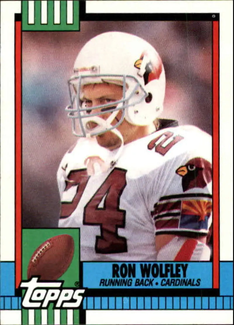 1990 Topps #446 Ron Wolfley EX Excellent Phoenix Cardinals Football Card - Football Card Single