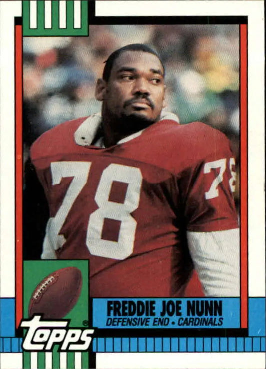 1990 Topps #447 Freddie Joe Nunn EX Excellent Phoenix Cardinals Football Card - Football Card Single