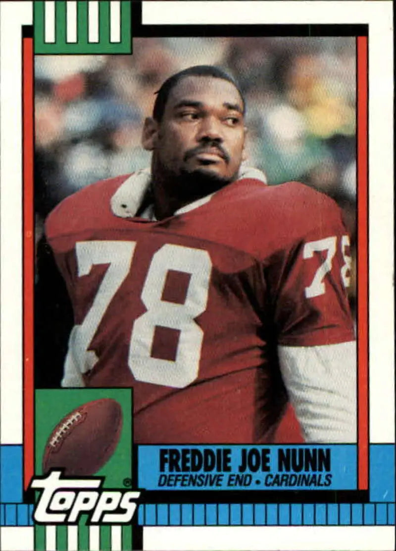 1990 Topps #447 Freddie Joe Nunn EX Excellent Phoenix Cardinals Football Card - Football Card Single