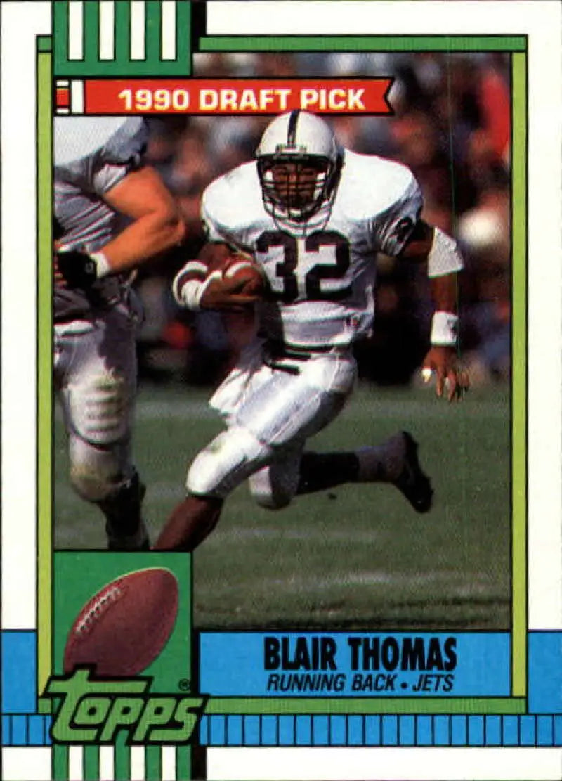 1990 Topps #448 Blair Thomas EX Excellent RC Rookie New York Jets Football Card - Football Card Single