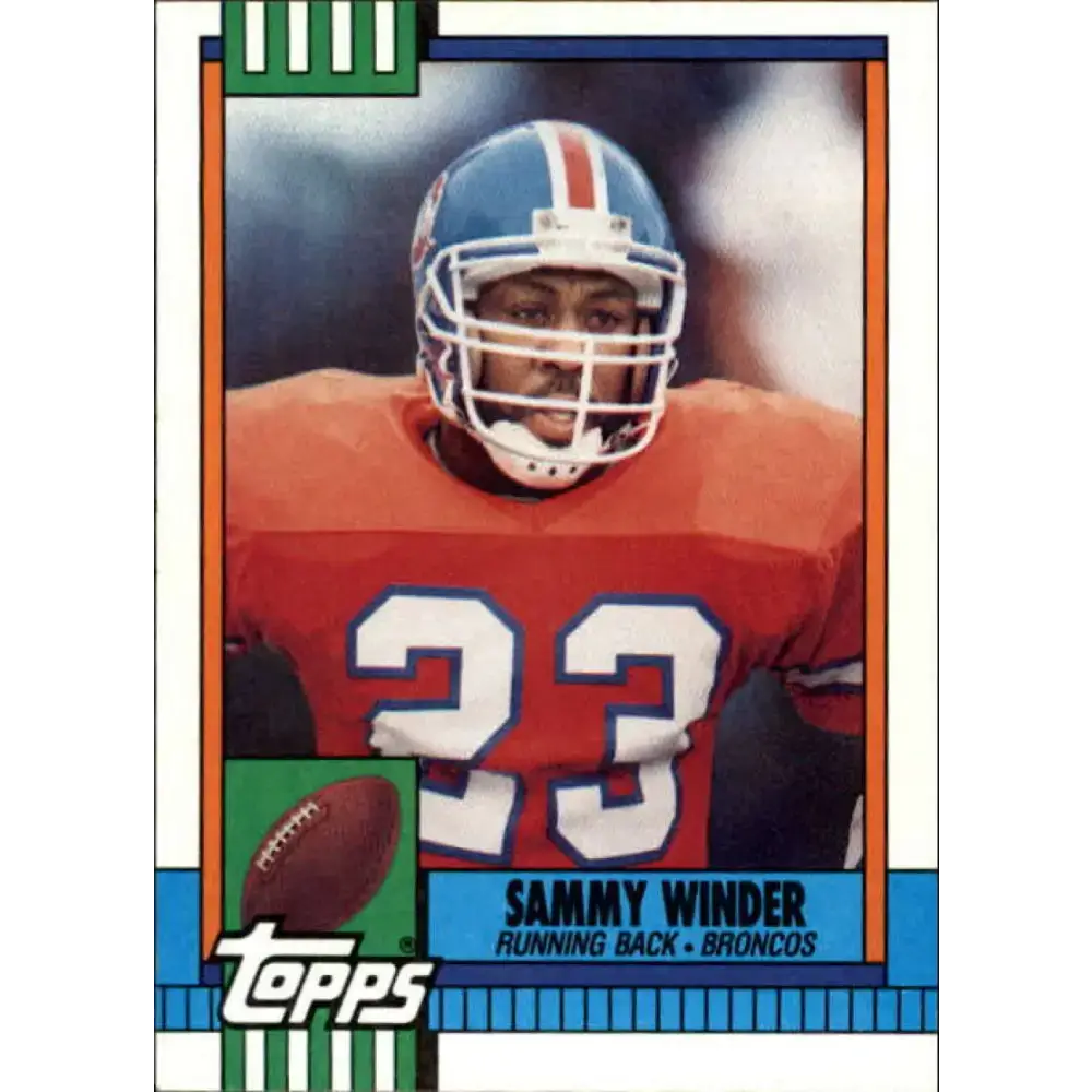 1990 Topps #45 Sammy Winder EX Excellent Denver Broncos Football Card - Football Card Single