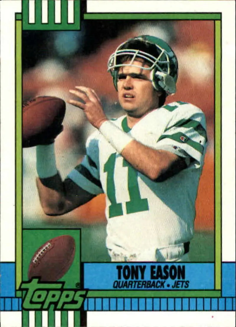 1990 Topps #450 Tony Eason EX Excellent New York Jets Football Card - Football Card Single