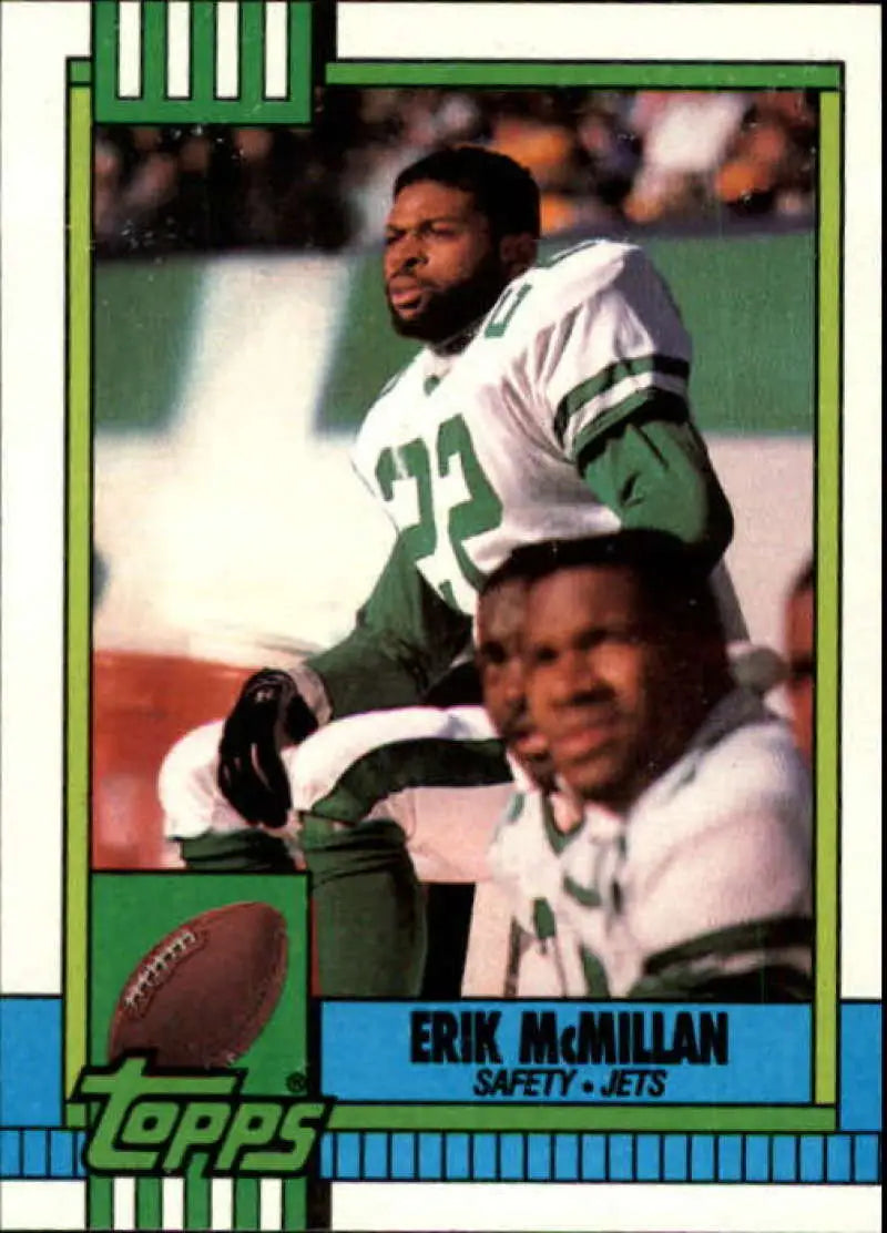 1990 Topps #451 Erik McMillan EX Excellent New York Jets Football Card - Football Card Single