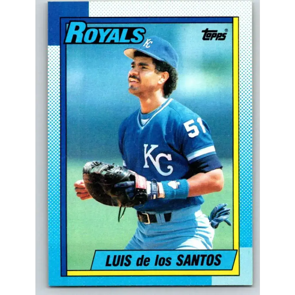 1990 Topps #452 Luis De Los Santos NM-MT Kansas City Royals Baseball Card - Baseball Card Single