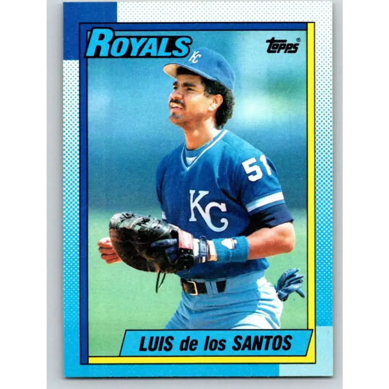1990 Topps #452 Luis De Los Santos NM-MT Kansas City Royals Baseball Card - Baseball Card Single