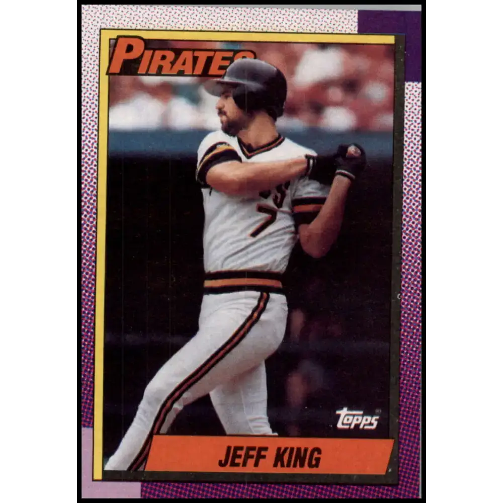1990 Topps #454 Jeff King NM-MT Pittsburgh Pirates Baseball Card - Baseball Card Single