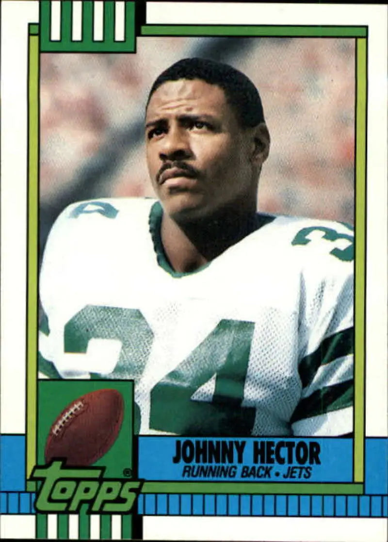 1990 Topps #454 Johnny Hector EX Excellent New York Jets Football Card - Football Card Single